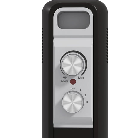 HOMCOM 2kW Nine Fin Oil-Filled Radiator - Black