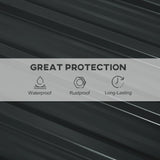 Outsunny Corrugated Roofing Sheets, Pack of 24, Galvanised Metal Roofing Sheets for Greenhouse, Garage, Storage Shed, Carport, 129 x 45cm, Dark Grey