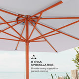 Outsunny 3 m Square Garden Parasol - Grey