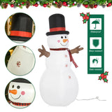 HOMCOM 6ft Giant Inflatable Snowman Christmas Decoration w/ LED Lights Accessories Cute Family Fun Seasonal Outdoor Indoor
