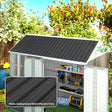 Outsunny Set of 12 Corrugated Steel Roof Sheet Panels - Black
