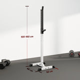 HOMCOM Heavy Duty Weight Bar Barbell Squat Stand Barbell Rack Spotter, for Home, Gym - Black