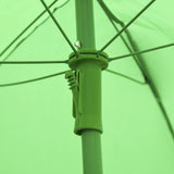 Outsunny Kids Folding Picnic Table Chair Set w/ Parasol, Green