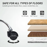 HOMCOM Faux Leather Reclining Office Chair, with Footrest - Grey