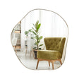 Irregular Wall Mirror Asymmetrical Mirror with Expansion Screws-Golden