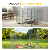 PawHut 8 Panel Pet Playpen for Medium Dogs Indoor Outdoor 80 cm Height