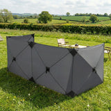Outsunny Camping Windbreak Pop Up Windbreaker Blocker with Ropes Pegs for Beach Caravan Outdoor 480 x 120 cm