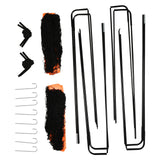 HOMCOM Set of 2 Football Goal Net 6 x 3 ft Foldable Outdoor Sport Training Teens Adults Football with Carrying Bag Orange
