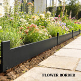 Outsunny 5pcs Garden Fence, Metal Picket Fence Panels, 115x15cm, Black