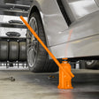 HOMCOM 12 Tonne Hydraulic Bottle Jack with 19-37 cm Lifting Range, Heavy Duty Portable Compact Car Jack Lift with Saddle and 3 Section Handle for Pickup, Truck, Auto Repair Maintenance, Orange