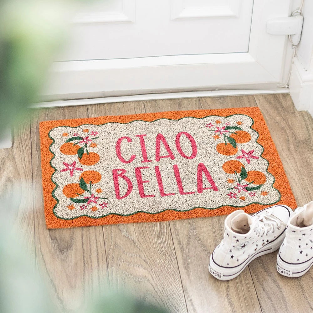 Orange Ciao Bella Doormat