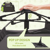 PawHut Foldable Dog Cat Tent with Water-Resistant Oxford, Carry Bag for Extra Large Dog, Green