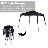 Outsunny 3 M x 3 M Base/ 2.5 M x 2.5 M Top Pop Up Gazebo with Carry Bag, Height Adjustable Slant Leg Party Tent Instant Event Shelter for Garden, Patio, Black