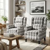 HOMCOM 160 Reclining Armchair, with Footrest - Grey and White
