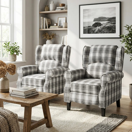 HOMCOM 160 Reclining Armchair, with Footrest - Grey and White