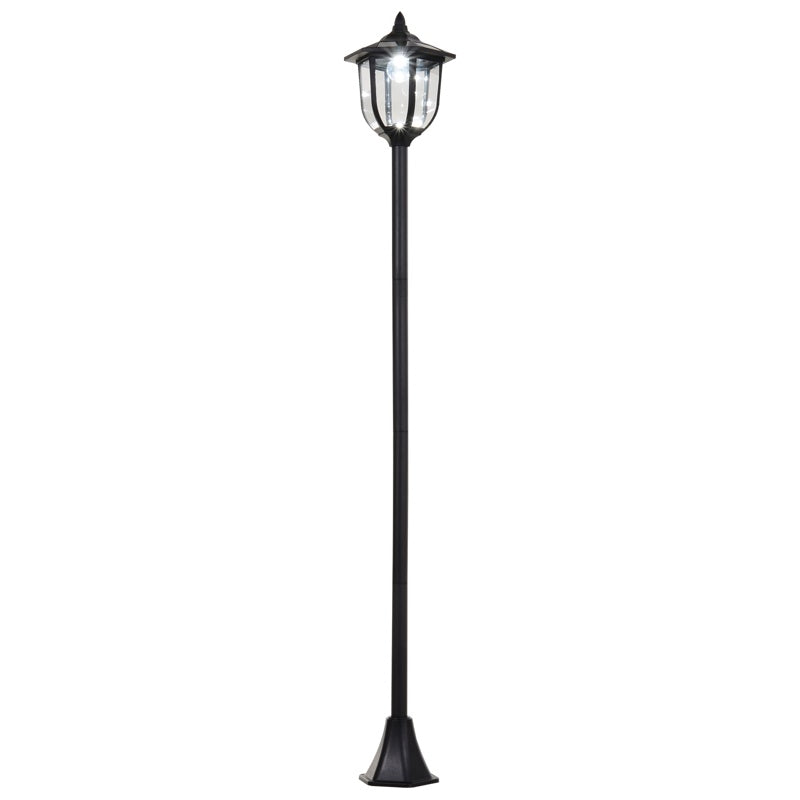 Outsunny Outdoor Garden Solar Post Lamp Sensor Light  LED Lantern Bollard Pathway Torch Light 1.77m Tall