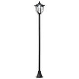 Outsunny Outdoor Garden Solar Post Lamp Sensor Light  LED Lantern Bollard Pathway Torch Light 1.77m Tall