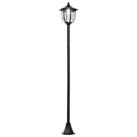 Outsunny Outdoor Garden Solar Post Lamp Sensor Light  LED Lantern Bollard Pathway Torch Light 1.77m Tall