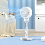 HOMCOM 9'' Air Circulator Fan 3 Speed 3 Mode, 70 Oscillation 90 Vertical Tilt, Remote Controller, for Living Room, Bedroom, Office, White