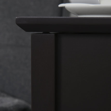 HOMCOM End Table, Narrow Side Table with Flip Top , Shelf, Dark Coffee