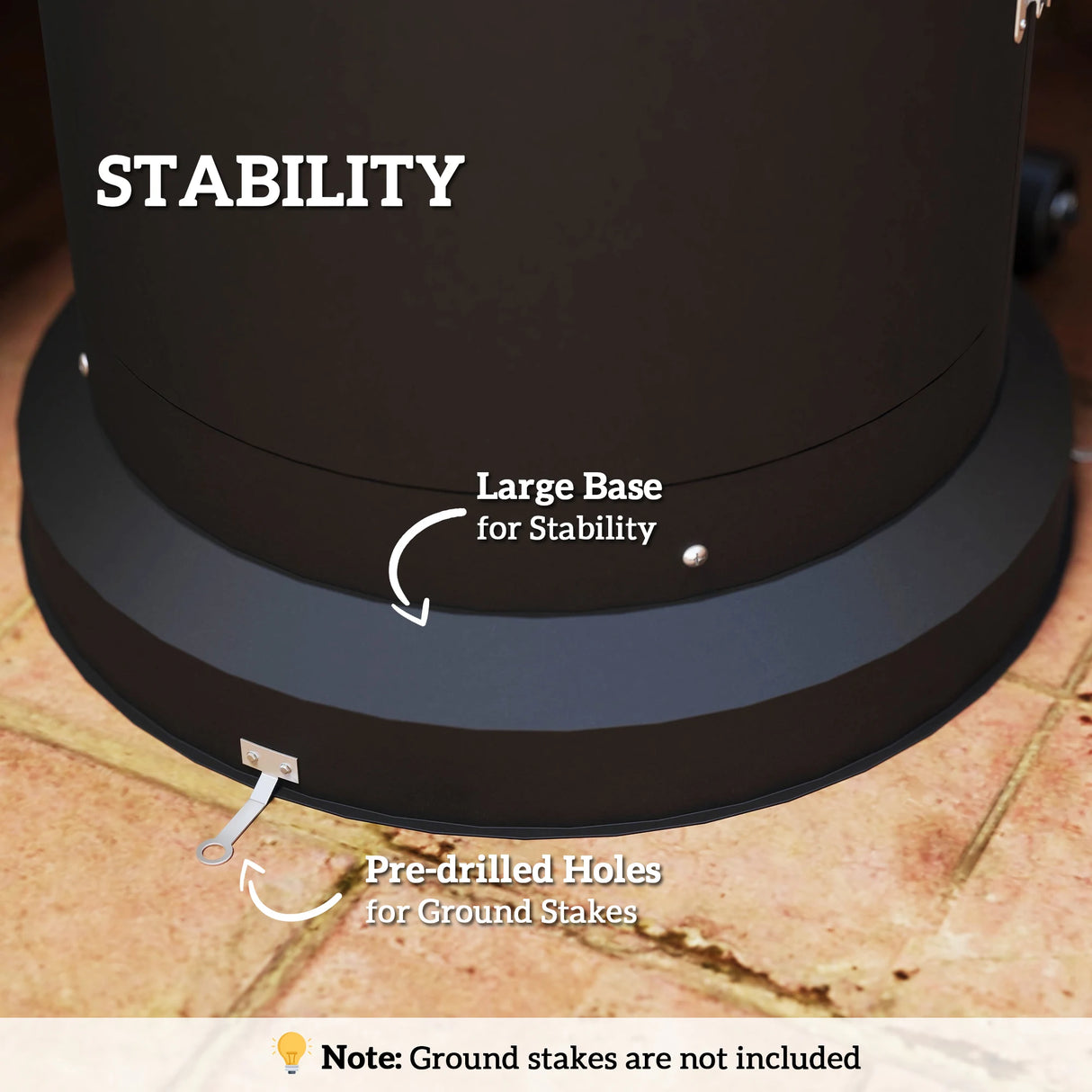 Outsunny 11 KW Freestanding Gas Patio Heater, Adjustable Outdoor Garden Propane Heater with Tip-Over Switch, Wheels, Pulse Ignition, Tank Room with Openable Door, Black