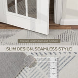 HOMCOM Modern Area Rug, Geometric Pattern Non-Slip Washable Rug, Soft Floor Carpet for Living Room, Bedroom, Dining Room, Home Office, 290 x 200 cm, Grey