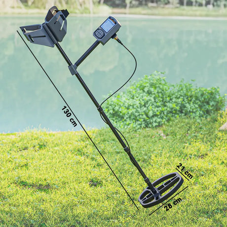 Outsunny Metal Detector for Adults and Beginners, Gold Detector with Higher Accuracy IP68 Waterproof Coil, 5 Professional Modes with Pinpoint & Memory Mode, Bigger Backlit LCD Display with DSP Chip