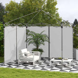 Outsunny Set of Two 3 x 3(m) Replacement Zipped Gazebo Walls - Grey