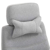 Vinsetto Office Chair, Ergonomic Desk Chair, High Back Fabric Work Chair with 160 Reclining Backrest, Retractable Footrest, Neck and Lumbar Pillow for Home and Study, Grey