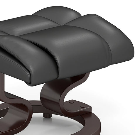 HOMCOM Massage Recliner Chair with Footstool, Upholstered Reclining Armchair with Adjustable Backrest, Steel Frame and Wood Base, Swivel Chair for Living Room, Bedroom, Black