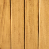 Outsunny Two-Seater Wooden Storage Bench - Natural Finish