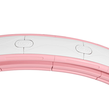 SPORTNOW Smart Weighted Hula Hoop, Massage Hula Ring w/ 16 Detachable Knots, 360 Auto-Rotating Ball, Digital Counter, Pink