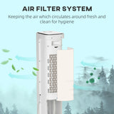 HOMCOM Evaporative Air Cooler, 5L Water Tank Oscillating Ice Cooling Fan with 3 Modes, 3 Speeds, Remote Control, Timer, and Oscillation, White