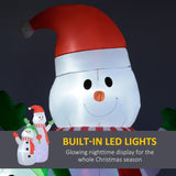 Outsunny 8ft Inflatable Snowman and Son Christmas Decoration