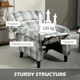 HOMCOM 160 Reclining Armchair, with Footrest - Grey