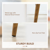 HOMCOM Modern Dining Chairs Set of 4, Kitchen Chairs with Backrest and Steel Legs for Dining Room, Living Room, White