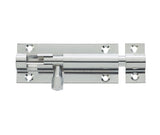 Jedo Brass Straight Barrel Bolts 102x25mm Polished Chrome