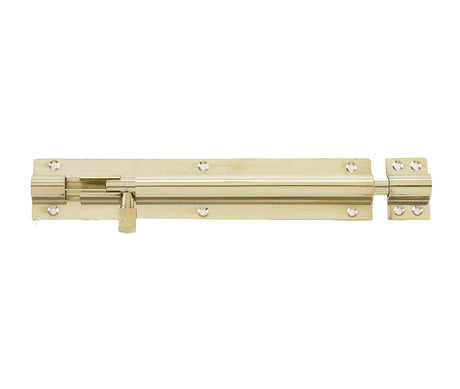 Jedo Brass Heavy Straight Barrel Bolts 200x38mm Polished Brass