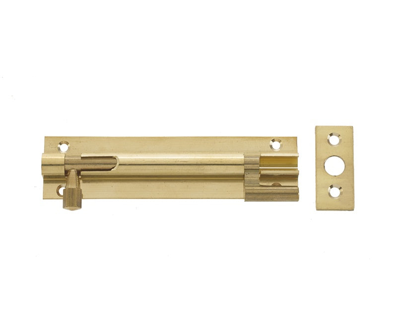 Jedo Brass Necked Barrel Bolts 75x25mm Polished Brass