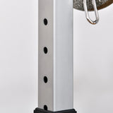 HOMCOM Barbell Squat Rack Adjustable Weight Lifting Bench Max Load 150kg Gym Fitness Strength Training Push up Dip Stand with Wheels