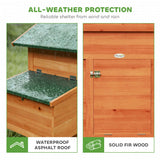PawHut Chicken Coop, Wooden Hen House with Nesting Box, Pull-Out Tray, Sliding Window, Waterproof Roof, Perches and Ramp