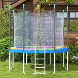 SPORTNOW 8FT Trampoline Spring Cover, Plastic Trampoline Pad Replacement with Elastic Cord, Waterproof, UV Resistant and Tear-Resistant, Multi-Colored