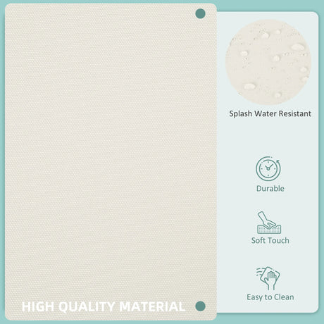 Outsunny Replacement Cushion Covers for Garden Sofa Set, Garden Rattan Sofa Cushion Polyester Cover Replacement Outdoor - No Cushion Included, Cream