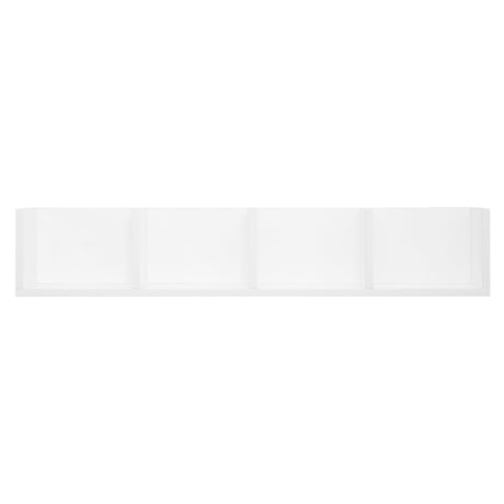 HOMCOM Wall Mount 84 CD / 56 DVD/Blu-ray/ Media Storage Rack 4 Cubes Wooden Shelf Organizer Unit Bookcase Display (White)