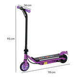 AIYAPLAY Electric Scooter for Kids Aged 6-14 Years, with Colourful Lights, Purple