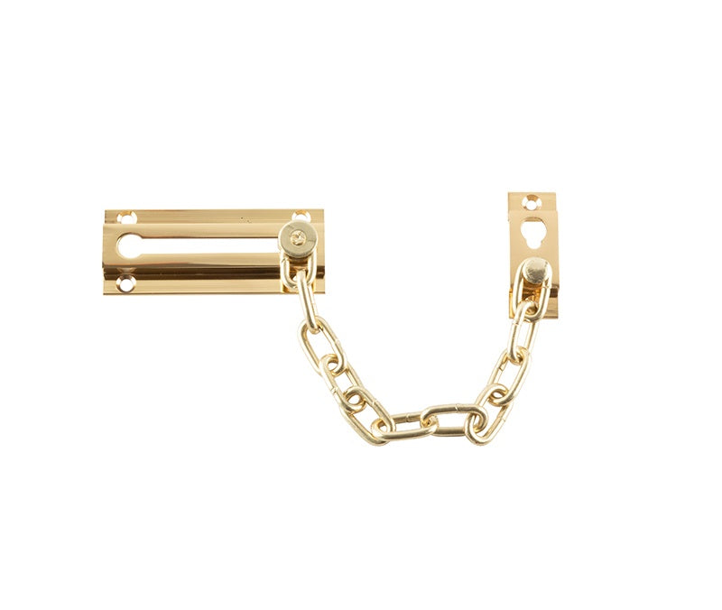 Jedo Security Door Chains 200mm Polished Brass