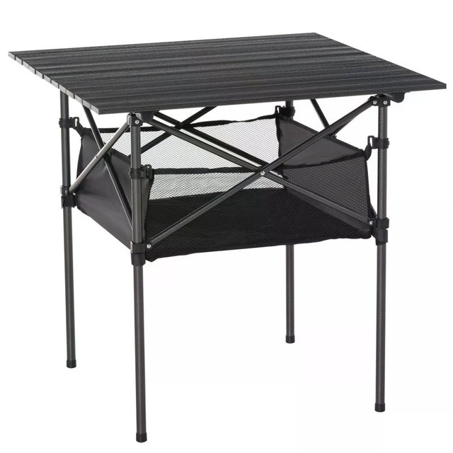 Outsunny Outdoor Folding Camping Table W/ Storage Bag, Portable for Garden Beach Picnic