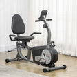 HOMCOM Exercise Bike with LCD Display, Stationary Bike with Quiet 8-Level Magnetic Resistance, Adjustable Seat and Backrest, Indoor Cycling Exercise Equipment for Home Gym Fitness Workout Training