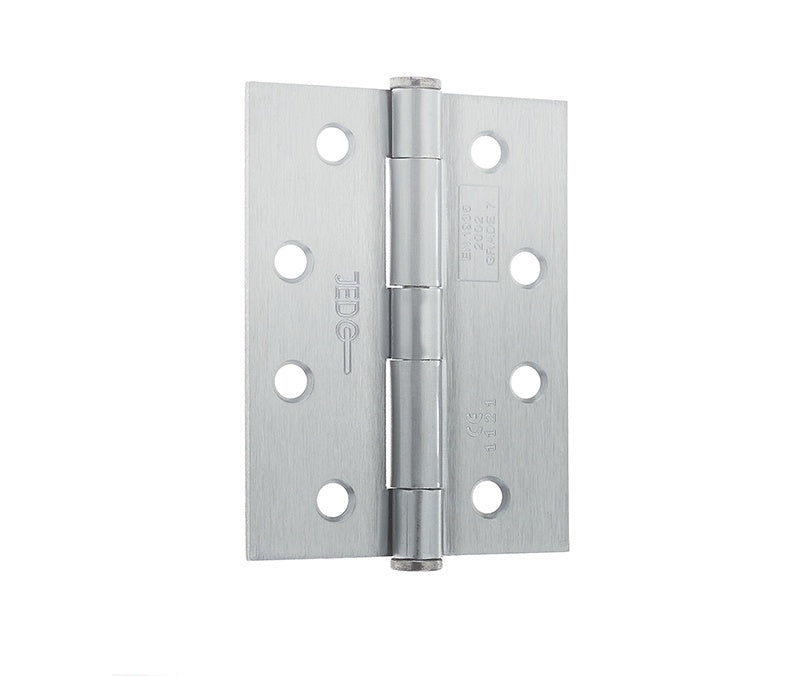 Jedo Grade 7 Steel Heavy Duty Button Tip Hinges 102x76x2.5mm Satin Chrome