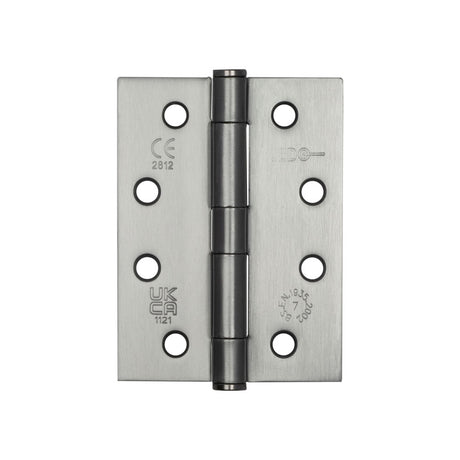 Jedo Grade 7 Steel Heavy Duty Button Tip Hinges 102x76x2.5mm Satin Chrome
